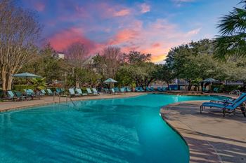 Breathtaking view of swimming pool with sparkling water